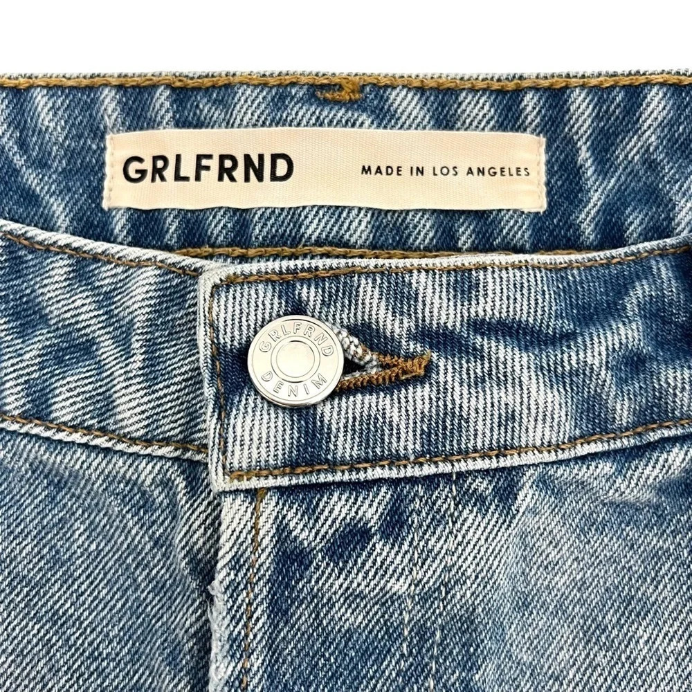 GRLFRND The Helena High Rise Cut Off Jeans Shorts Newport frayed Raw hem Size 30 - Picture 7 of 12
